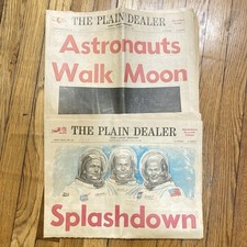 Moon landing newspaper for sale  Cleveland