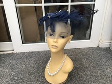 Ladies navy fascinator for sale  LYDNEY
