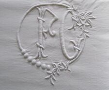 Drap ancien brodé d'occasion  Châteauneuf-Grasse
