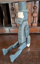 Usado, Estatueta de madeira esculpida à mão vintage Ulysses Grant - Pernas e braços se movem nas articulações comprar usado  Enviando para Brazil