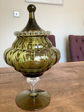 Empoli glass lidded for sale  CHELTENHAM