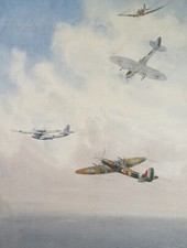 Original watercolour seaplane for sale  WIRRAL