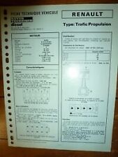 Trafic propulsion fiche d'occasion  France
