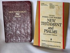 NELSON COAT POCKET N TESTAMENT PSALMS KJV BURGUNDY LEATHER THIN SLIM 1978 BIBLE , usado comprar usado  Enviando para Brazil