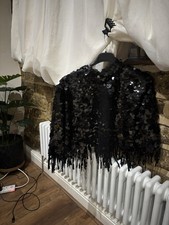 Zara black sequin for sale  HUDDERSFIELD