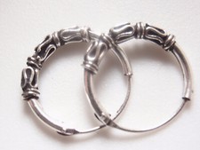 Brincos Bali Hoop 925 Prata Esterlina com 7 Detalhes Decorativos 13 mm de diâmetro comprar usado  Enviando para Brazil