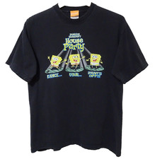 Camiseta Preta RARA Vintage 2002 Bob Esponja Calça Quadrada Casa Festa Nickelodeon Y2K M comprar usado Camiseta Preta RARA Vintage 2002 Bob Esponja Calça Quadrada Casa Festa Nickelodeon Y2K M comprar usado  Enviando para Brazil
