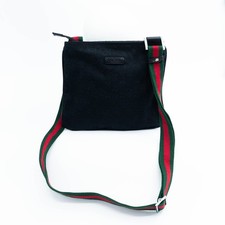 GUCCI 146309 czarna płócienna torba na ramię z monogramem na sprzedaż  PL