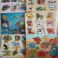 Wooden toddler puzzles for sale  Worcester