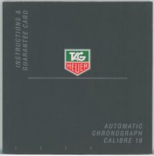Usado, Tag Heuer Carrera calibre 16 relógio cronógrafo automático manual de instruções comprar usado  Enviando para Brazil