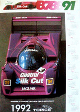 Usado, Pôster Jaguar XJR 14 tópicos corte seda original pequeno pôster de fábrica 42cm x 30cm comprar usado  Enviando para Brazil