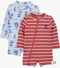 Simple Joys by Carter's Boys' 2-Pack 1-Piece Zip Rashguards 18 meses NOVO, usado comprar usado  Enviando para Brazil