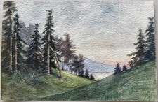 Aquarelle lac lucerne d'occasion  Sète