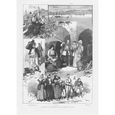 Usado, Chipre Larnaca, Adega, Condenado Sob Guarda - Estampa Antiga 1895 comprar usado  Enviando para Brazil