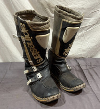 Botas de motocross Alpinestars Tech 3 couro preto blindado masculinas EUA 12 comprar usado  Enviando para Brazil