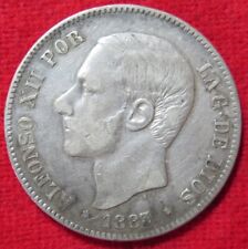 Moneta pesetas 1883 usato  Ascoli Piceno