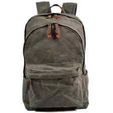 Mochila retrô de lona de cera a óleo impermeável, mochila de moda para viagem ao ar livre, usado comprar usado  Enviando para Brazil