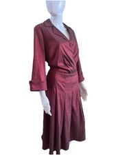 Vestido de Coquetel Jessica Howard Feminino Plus Size 18W Borgonha Surplice Front MIDI comprar usado  Enviando para Brazil