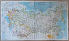 National Geographic Map of the Soviet Union. (Mar, 1990), używany na sprzedaż  PL