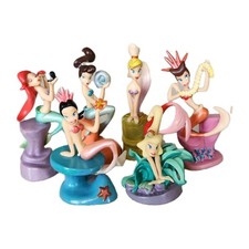 Seis figuras vintage de PVC para adornos de pasteles de Ariel y hermanas de la Sirenita de Disney Store segunda mano  Embacar hacia Mexico