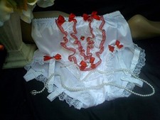Sissy suspender white for sale  PONTEFRACT