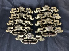 Lote de 12 puxadores de gaveta de latão vintage puxadores móveis ornamentados ferragens coloniais  comprar usado  Enviando para Brazil