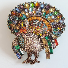FAB 3 1/4" POR 2 1/2" PERU MULTICOLORIDO ASSINADO HEIDI DAVS INCRÍVEL BROCHE PIN comprar usado  Enviando para Brazil