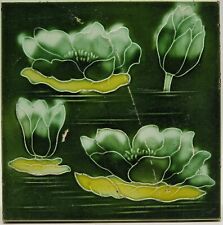 Lareira Art Nouveau azulejo floral moldado majólica por Henry Ollivant C1900 AE4, usado comprar usado  Enviando para Brazil