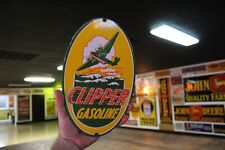CLIPPER AVIATION GASOLINA REVENDEDOR PORCELANA PLACA DE METAL GASOLINA ÓLEO FORD AVIÃO DE GARAGEM, usado comprar usado  Enviando para Brazil