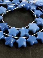 AAA contas de pedra preciosa forma de estrela lisa opala azul peruana 8"" artesanato para fabricação de joias comprar usado  Enviando para Brazil