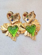Trifari heart earrings d'occasion  Puteaux