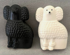 Estatueta poodle Lisa Larson mini canil preto e branco interior escandinavo 0 comprar usado  Enviando para Brazil