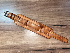 Pulseira de relógio de trincheira exército militar couro marrom 16 mm Pitt feita à mão Primeira Guerra Mundial Segunda Guerra Mundial comprar usado  Enviando para Brazil
