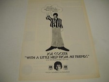 JOE COCKER riff on BEATLES With A Little Help From Friends 1968 Promo Display Ad, usado comprar usado JOE COCKER riff on BEATLES With A Little Help From Friends 1968 Promo Display Ad, usado comprar usado  Enviando para Brazil