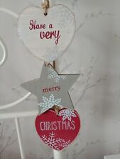 Wooden hanging christmas for sale  FRODSHAM