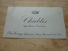 Wine label chablis d'occasion  Expédié en Belgium