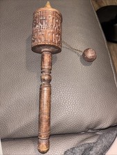 Antiga Roda de Oração Tibetana Antiga Vintage Madeira Natural (F) comprar usado  Enviando para Brazil