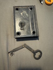 Usado, Corbin antigo? Fechadura de aro?, completo, conjunto de chaves esqueleto dobrável porta de ferro vintage comprar usado  Enviando para Brazil