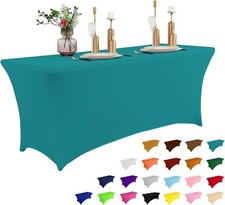 Capa lavável mesa elástica retangular azul lago serve para festa casamento festival comprar usado  Enviando para Brazil