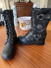 Botas femininas Harley Davidson Wolverine Matisa couro preto 8 polegadas 8,5 M D87001, usado comprar usado  Enviando para Brazil