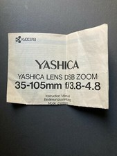 Libretto istruzioni yashica usato  Chiavari
