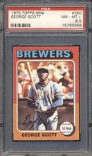 1975 Topps Mini Baseball George Scott #360 PSA 8.5 MILWAUKEE BREWERS QUASE PERFEITO-MT+ comprar usado  Enviando para Brazil