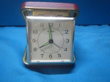 Relógio despertador de viagem Seiko na caixa original com etiqueta de loja original couro sintético raro comprar usado  Enviando para Brazil