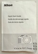 Guia de início rápido para câmera digital Nikon Coolpix P600 comprar usado  Enviando para Brazil