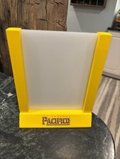 Barraca Pacifico Beer madeira tampo de mesa menu moldura 7” foto bar logotipo amarelo mexicano comprar usado  Enviando para Brazil