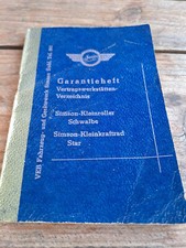 Garantieheft simson schwalbe gebraucht kaufen  Burg Stargard
