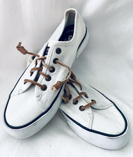 Sapatos femininos SPERRY TopSiders Bahama branco skimmer barco novo sem caixa tamanho 5M comprar usado  Enviando para Brazil