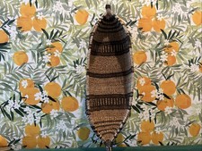 Tigela cesta terra vintage etíope tecido à mão Gambella canoa barco em forma de, usado comprar usado  Enviando para Brazil