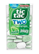 Lot de 4 boîtes de TIC TAC Two sans sucre Duo menthe verte 38,5g, usado comprar usado  Enviando para Brazil