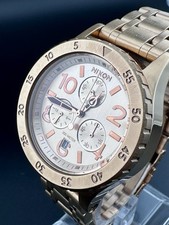 Relógio cronógrafo feminino Working ouro rosa NIXON refinado "The 38-20 Chrono" B1 comprar usado  Enviando para Brazil